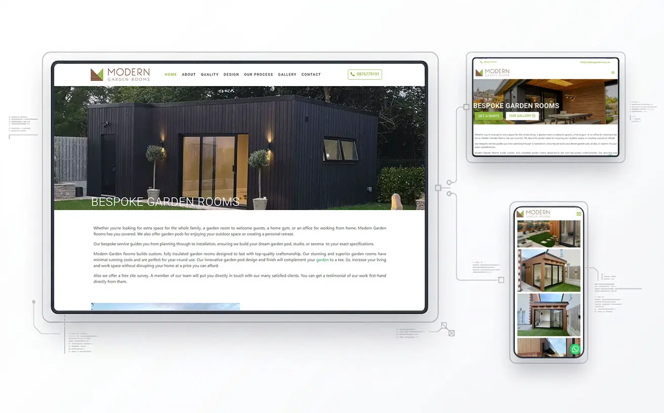 Modern Garden Rooms - Full Stack Web Development Case Study