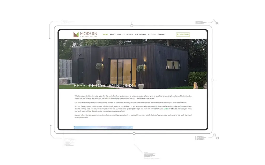 Modern Garden Rooms - Web Development Project